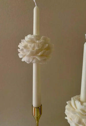 Peony Flower Taper Candle Believe Candle