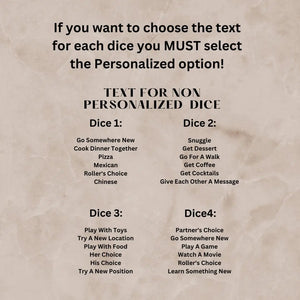 Personalized Couples Date Decision Dice EverLee Creations