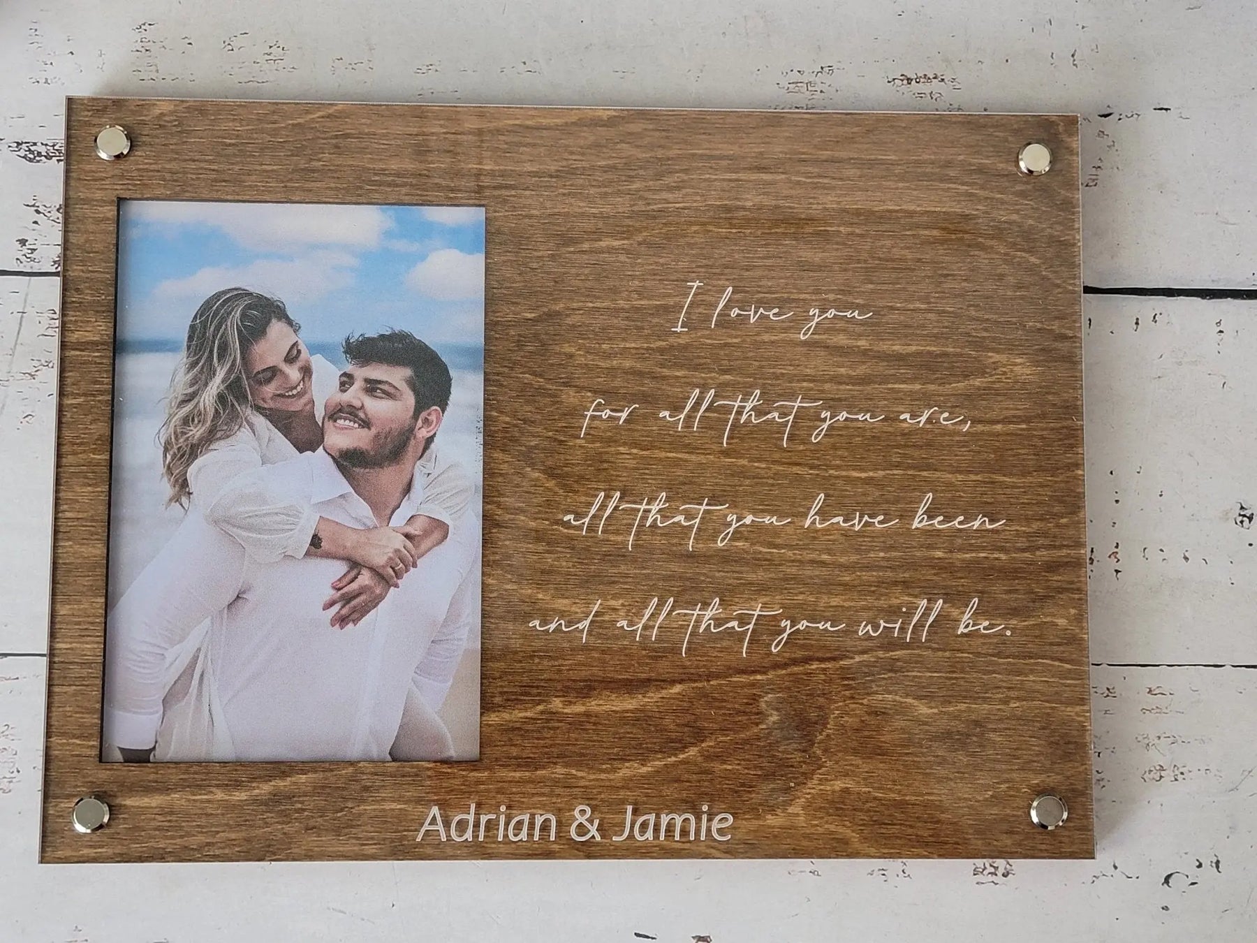 Personalized Engraved Picture Frame- Personalize With Your Favorite Quote or Personal Message EverLee Creations