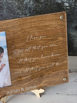 Personalized Engraved Picture Frame- Personalize With Your Favorite Quote or Personal Message EverLee Creations