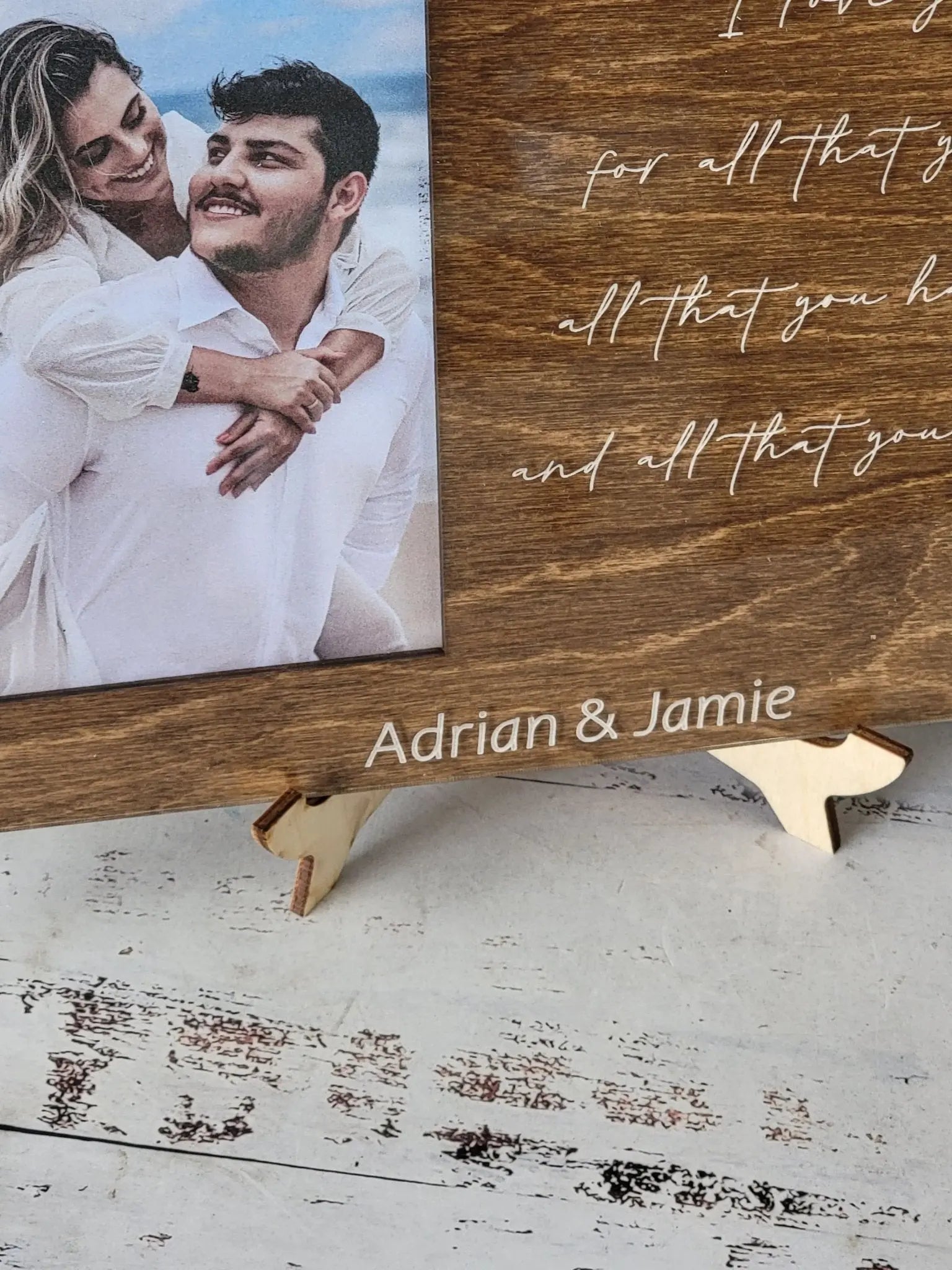 Personalized Engraved Picture Frame- Personalize With Your Favorite Quote or Personal Message EverLee Creations