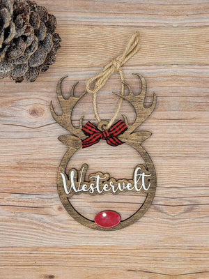 Personalized Reindeer Christmas Ornament EverLee Creations