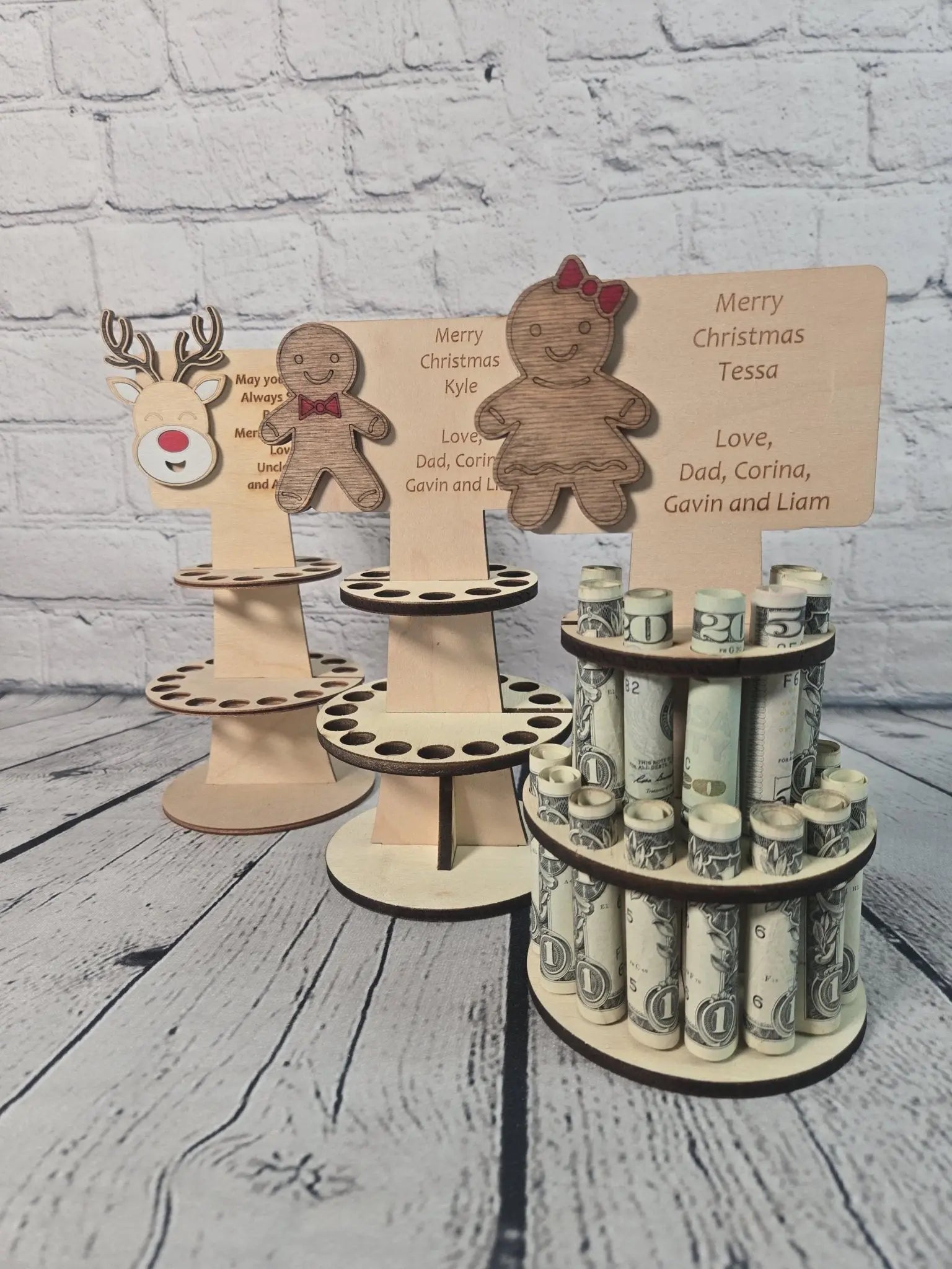Personalized Tiered Christmas Money Cake EverLee Creations