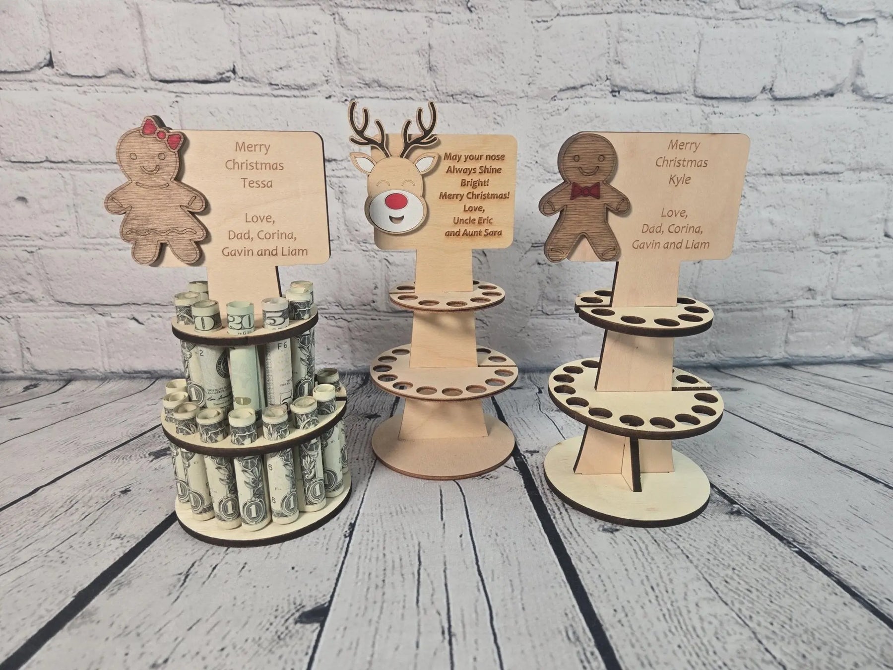 Personalized Tiered Christmas Money Cake EverLee Creations