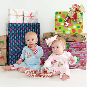 Pink Cookies For Santa Romper Seven Lantern Lane