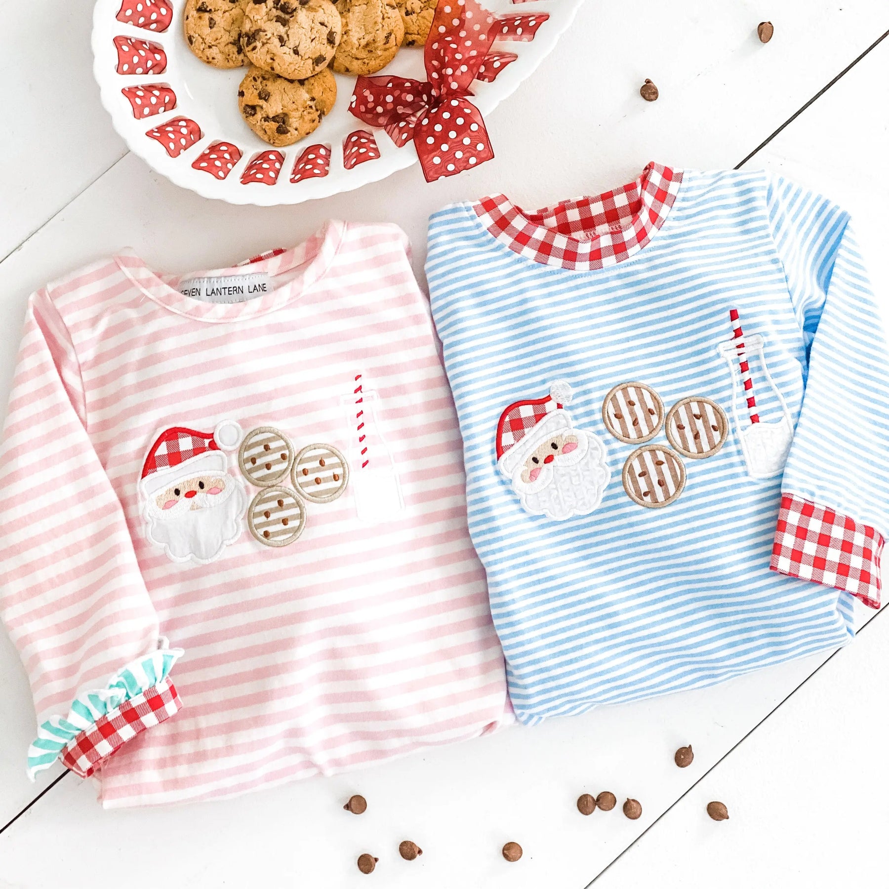 Pink Cookies For Santa Romper Seven Lantern Lane