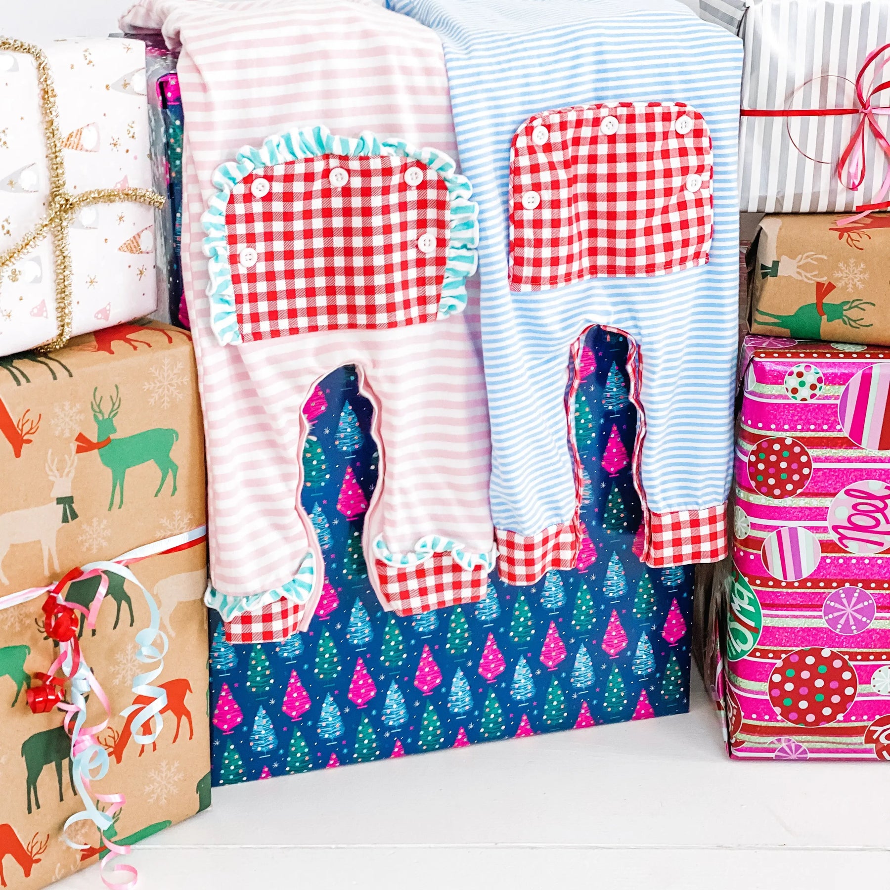 Pink Cookies For Santa Romper Seven Lantern Lane
