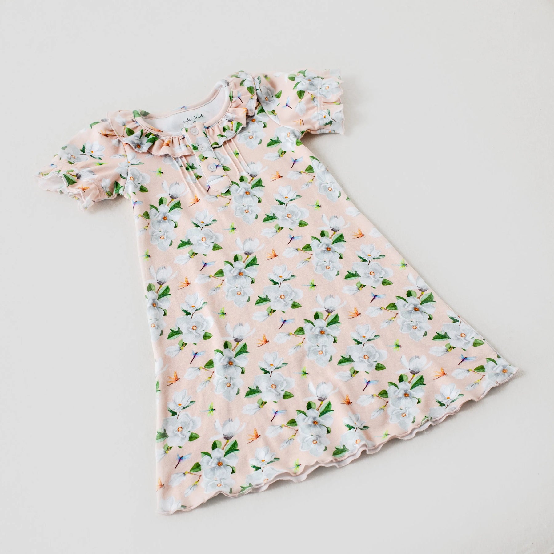 Pink Magnolia Organic Cotton Play Dress Nola Tawk