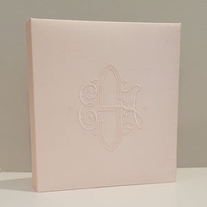 Baby Memory Book - Pink Shantung (NO Bow)