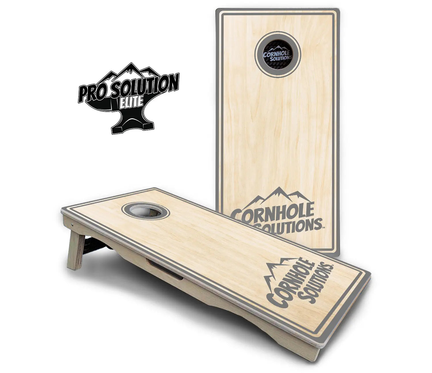 Pinstripe CS Logo Cornhole Boards - Pro Solution Elite Series Cornhole Solutions