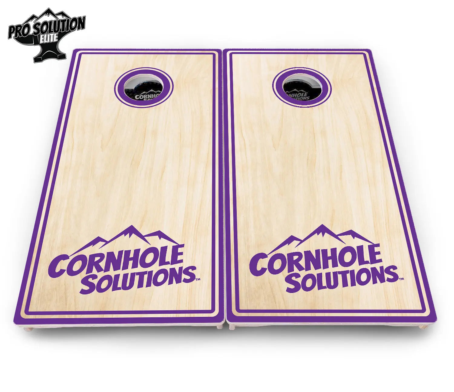 Pinstripe CS Logo Cornhole Boards - Pro Solution Elite Series Cornhole Solutions