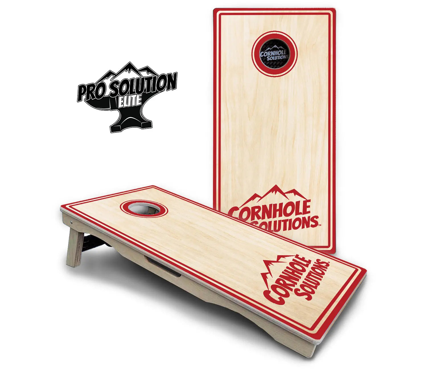 Pinstripe CS Logo Cornhole Boards - Pro Solution Elite Series Cornhole Solutions