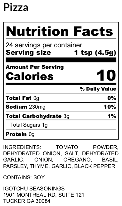 Igotchu Pizza seasoning by Igotchu Seasonings, Southern food gift detail photo 3