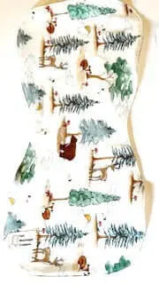 Woodland Animal Burp Cloth: Handmade Flannel Baby Burp Cloth by East Mississippi Creations - Mississippi Made