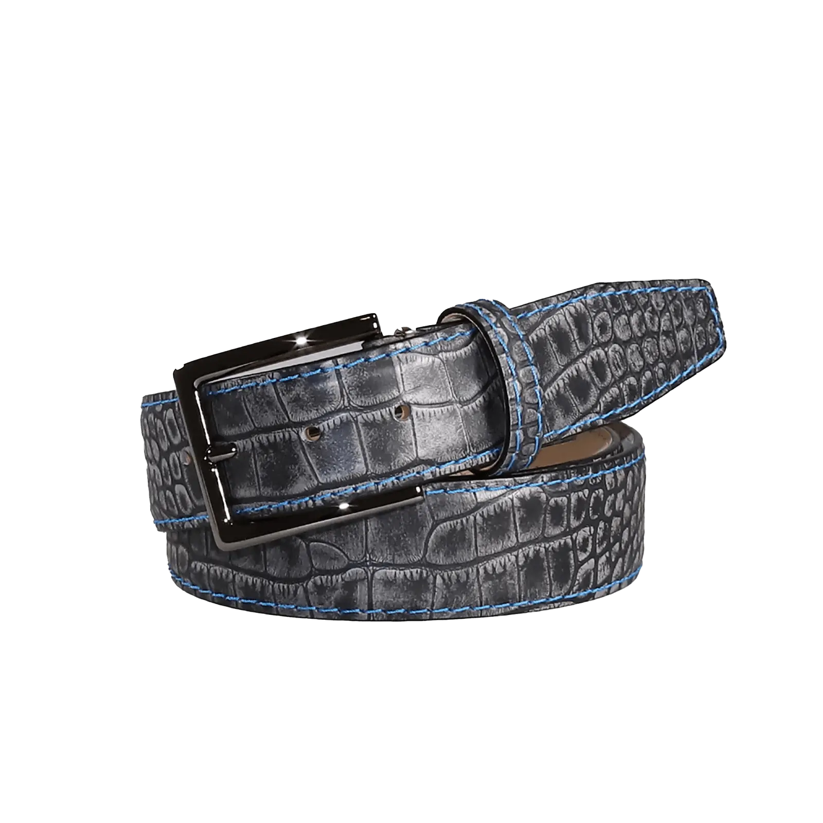 Roger Ximenez platinum custom leather belt with bespoke sizing options