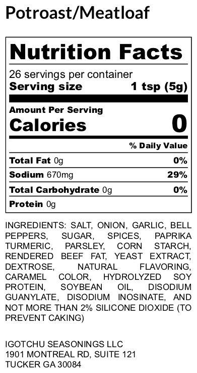 Igotchu Meatloaf seasoning by Igotchu Seasonings, Southern food gift detail photo 3