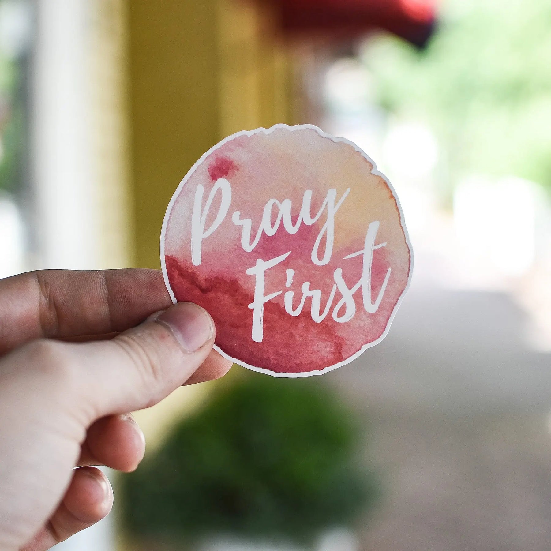Pray First - Sticker Still Magnolia