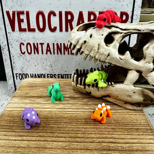 Mini Dinosaur Toys: 3D Printed Prehistoric Pals T-Rex, Triceratops & More. Fidget Toys, Main Street Collective.