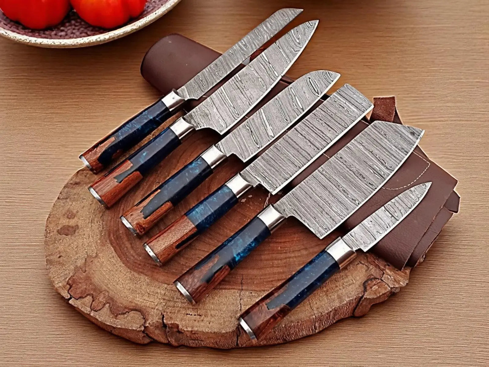 Premium Damascus Cooking Knives Set – Handmade Damascus Knife Store