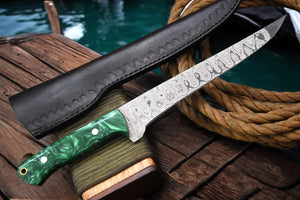 Premium Damascus Fillet Knife – 12.8" Handmade Precision Damascus Knife Store