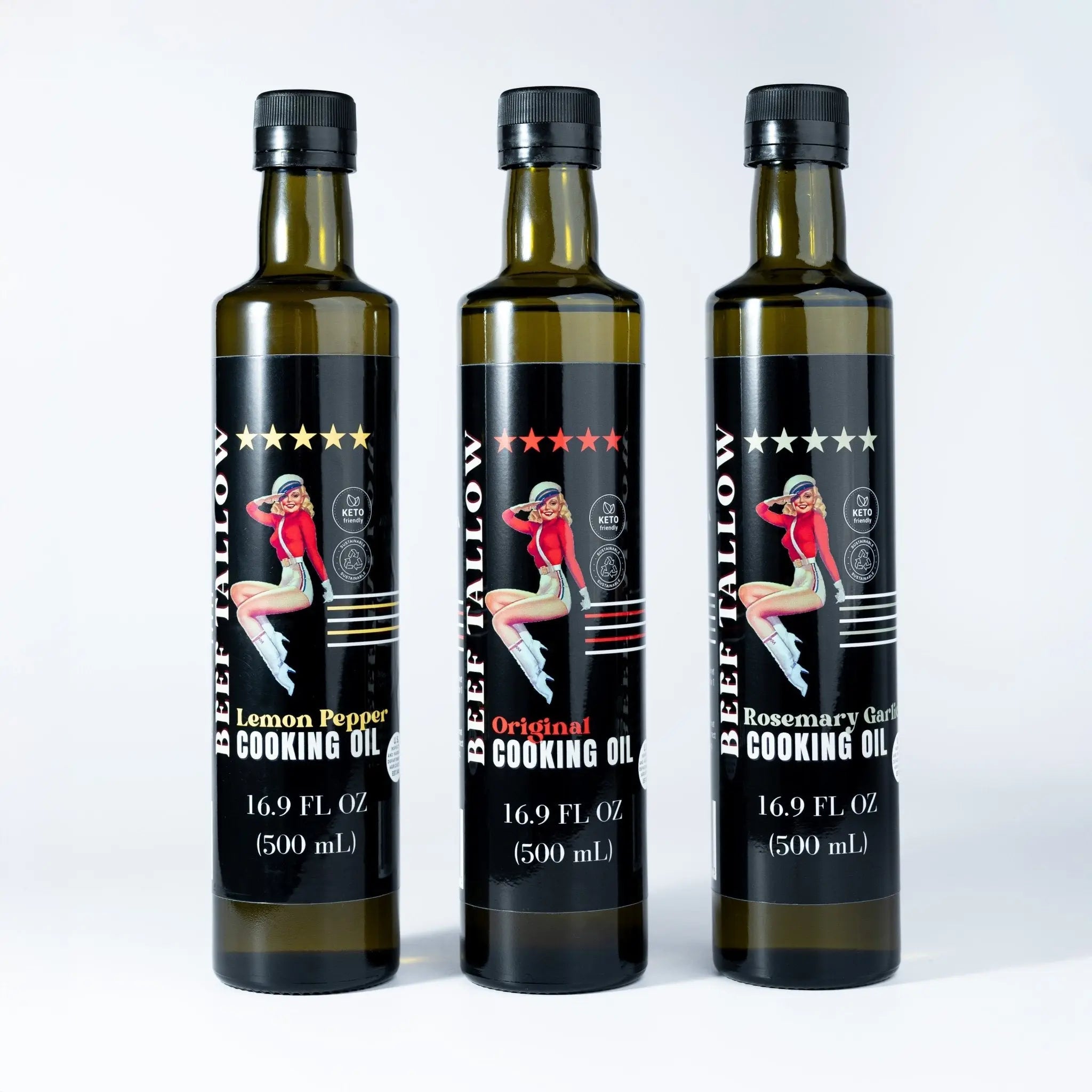 Premium Grass-Fed Beef Tallow Cooking Oil - Restaurant-Proven | Choose Your Flavor The Lady May