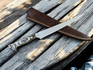 Premium Handmade Fillet Knife with Exotic Pakka Wood Handle Damascus Knife Store