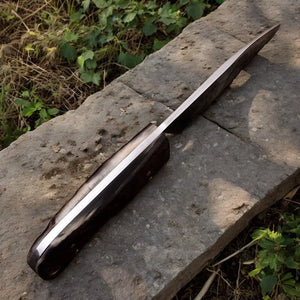 Premium Handmade Hunting Knife with Sheep Horn Handle Damascus Knife Store