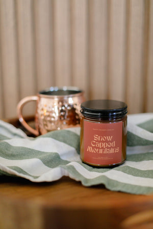Snow Capped Mountains Mint Soy Candle