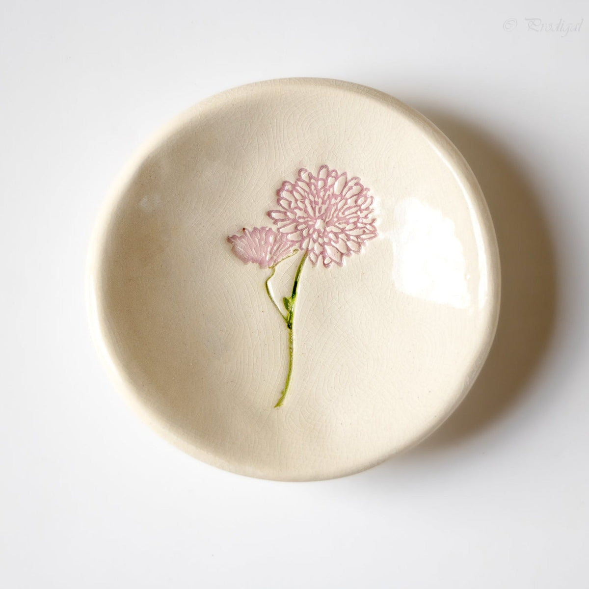 Prodigal Pottery Birth Flower Ring Dish — product view 1