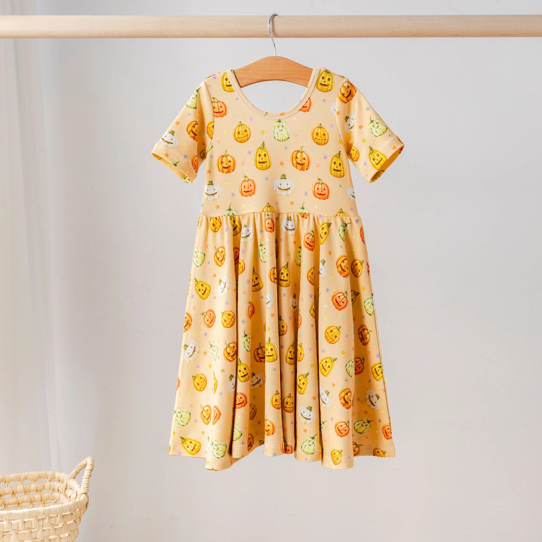 Pumpkin Pals Organic Cotton Dress for Kids Nola Tawk