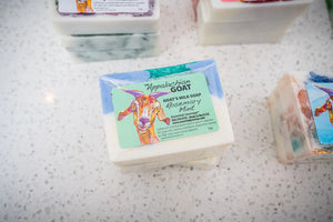 ROSEMARY MINT GOAT'S MILK SOAP SLICE 5 oz. Essential Journeys
