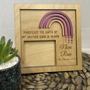 Rainbow Baby Ultrasound Frame: Handpicked by Brother Izaiah in Heaven memorial. Due December 2025