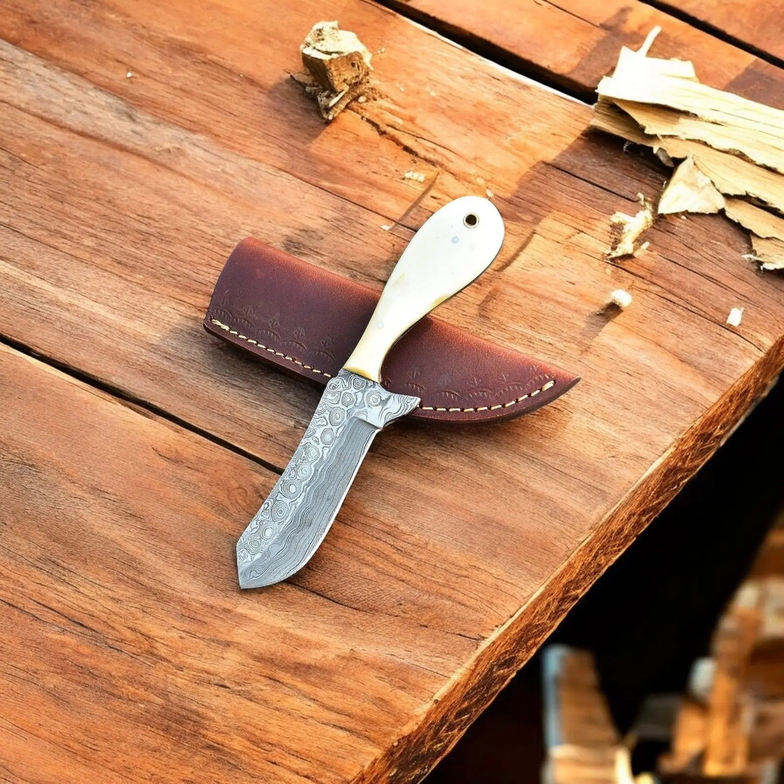 Ranch Knife – Cowboy Spirit Blade | Handmade Damascus knife Damascus Knife Store