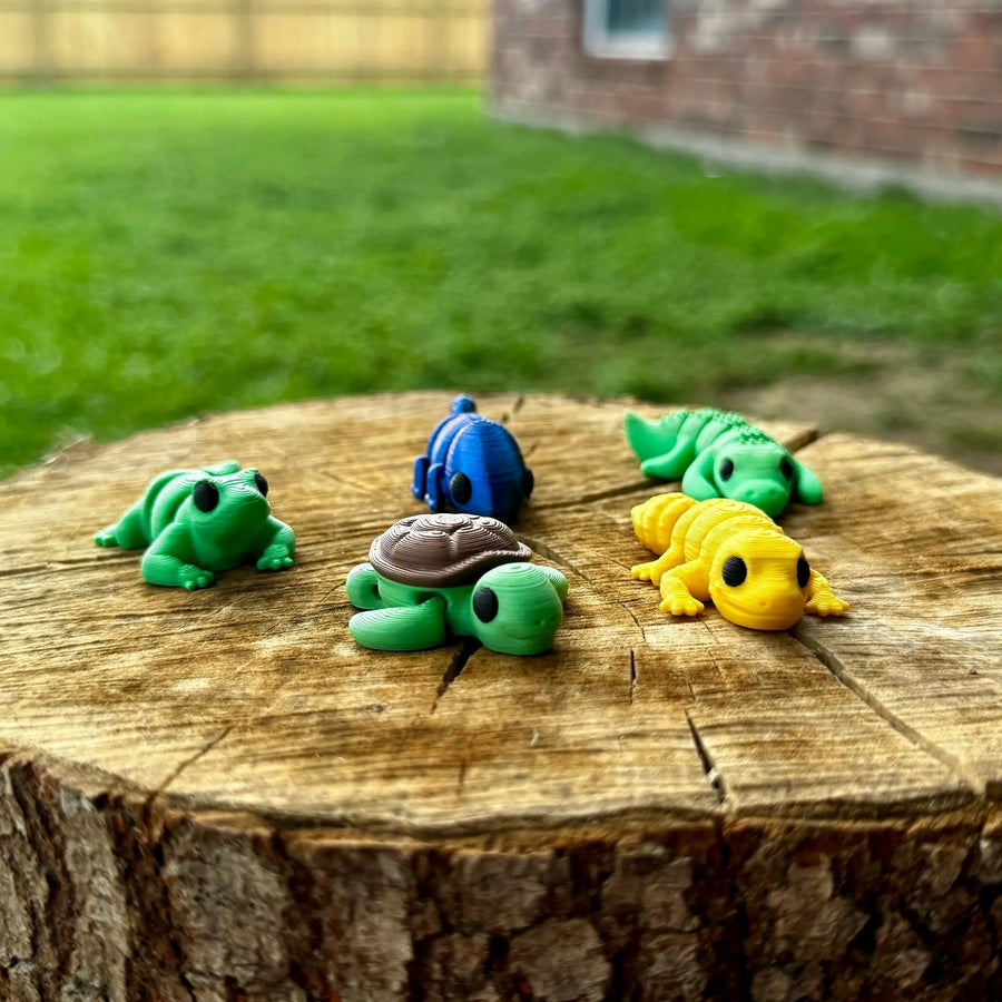 Reptile Rascals Mini Fidget Toy Bundle | 3D Printed Reptile Toys