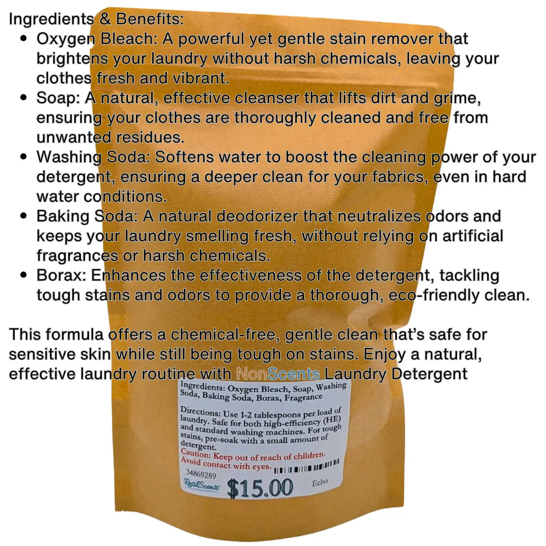 🤍 ResilWash™ Powder Laundry Detergent – Echo™ | Bold Clean Confidence – ResilScents™ ResilScents