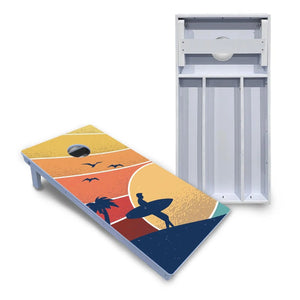 Retro Beach Cornhole Boards - All Weather Series Cornhole Solutions