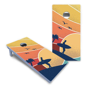 Retro Beach Cornhole Boards - All Weather Series Cornhole Solutions