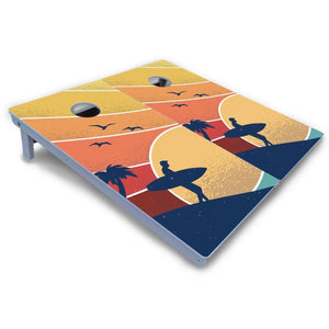 Retro Beach Cornhole Boards - All Weather Series Cornhole Solutions