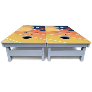 Retro Beach Cornhole Boards - All Weather Series Cornhole Solutions