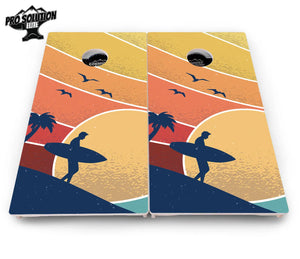 Retro Beach Cornhole Boards - Pro Solution Elite Series Cornhole Solutions