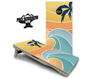 Retro Beach Cornhole Boards - Pro Solution Elite Series Cornhole Solutions