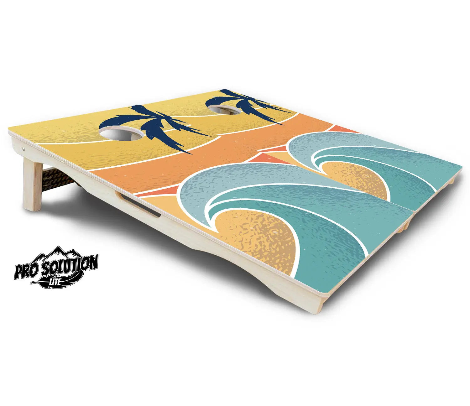 Retro Beach Cornhole Boards - Pro Solution Lite Series Cornhole Solutions