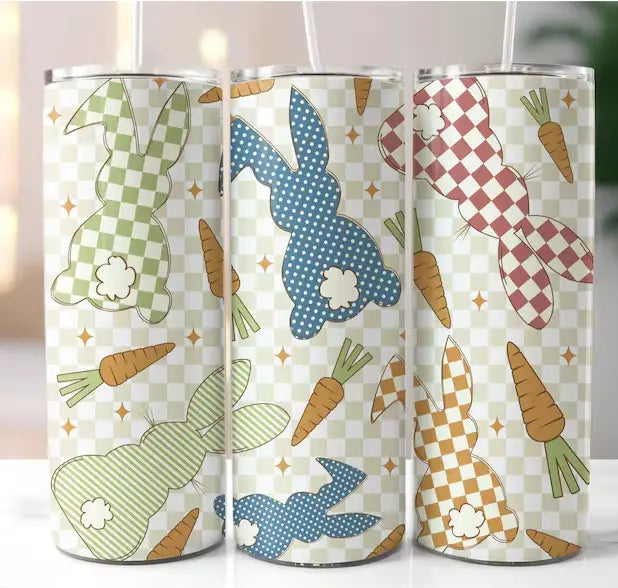 Retro Checkered Easter 20/30oz Tumbler Southern Backroad Tees LLC