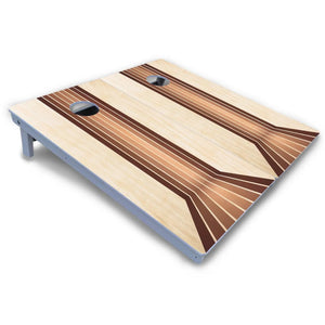 Retro Wood Lines Cornhole Boards - All Weather Series Cornhole Solutions