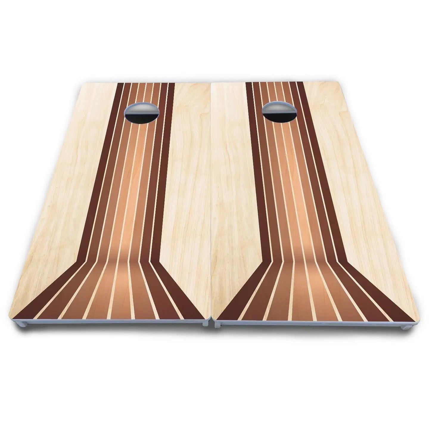 Retro Wood Lines Cornhole Boards - All Weather Series Cornhole Solutions