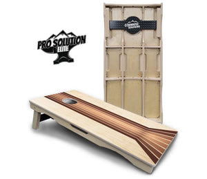 Retro Wood Lines Cornhole Boards - Pro Solution Elite Series Cornhole Solutions