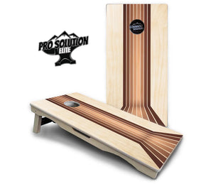 Retro Wood Lines Cornhole Boards - Pro Solution Elite Series Cornhole Solutions