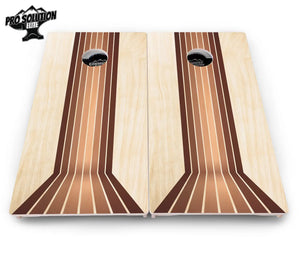 Retro Wood Lines Cornhole Boards - Pro Solution Elite Series Cornhole Solutions