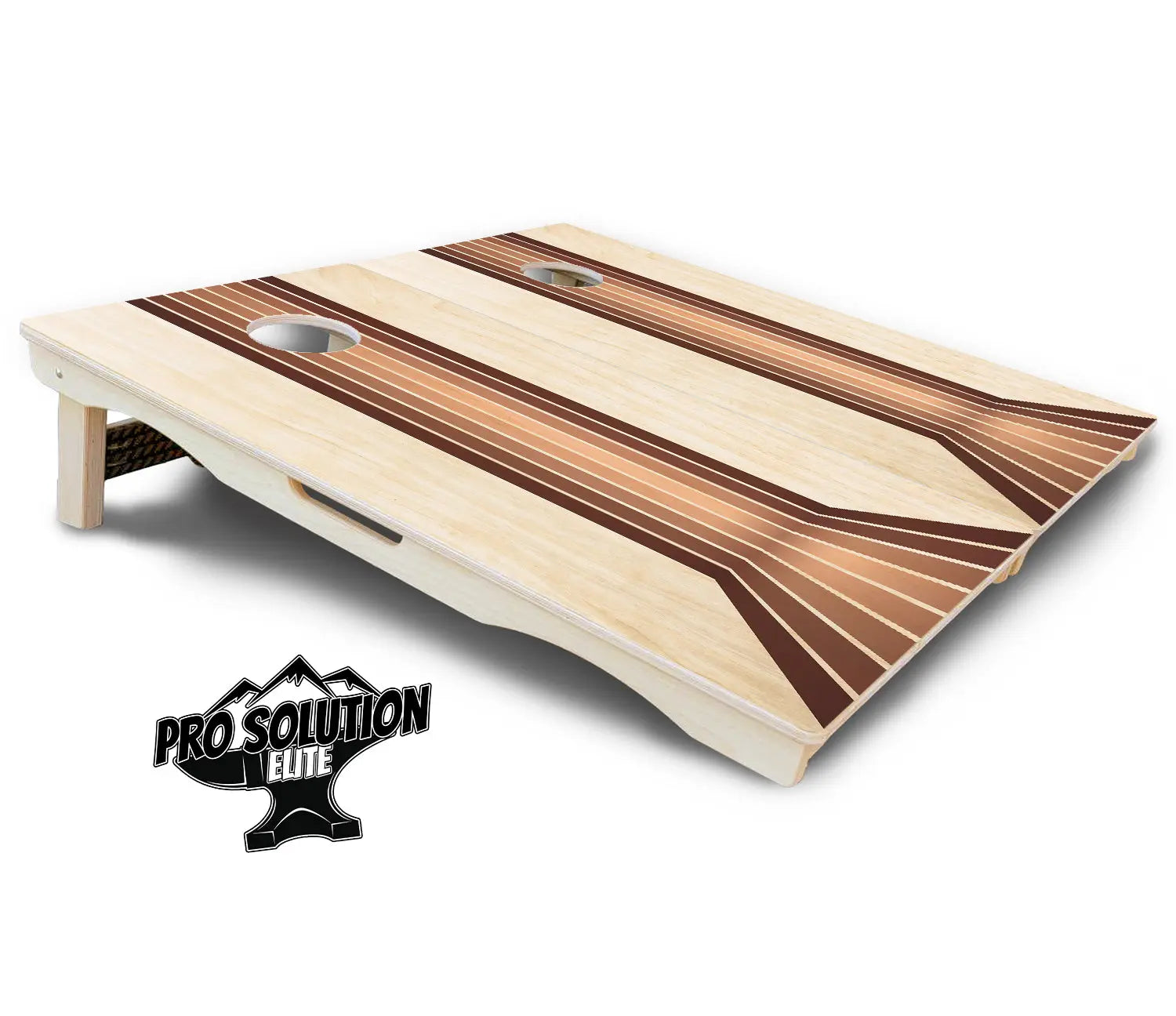 Retro Wood Lines Cornhole Boards - Pro Solution Elite Series Cornhole Solutions