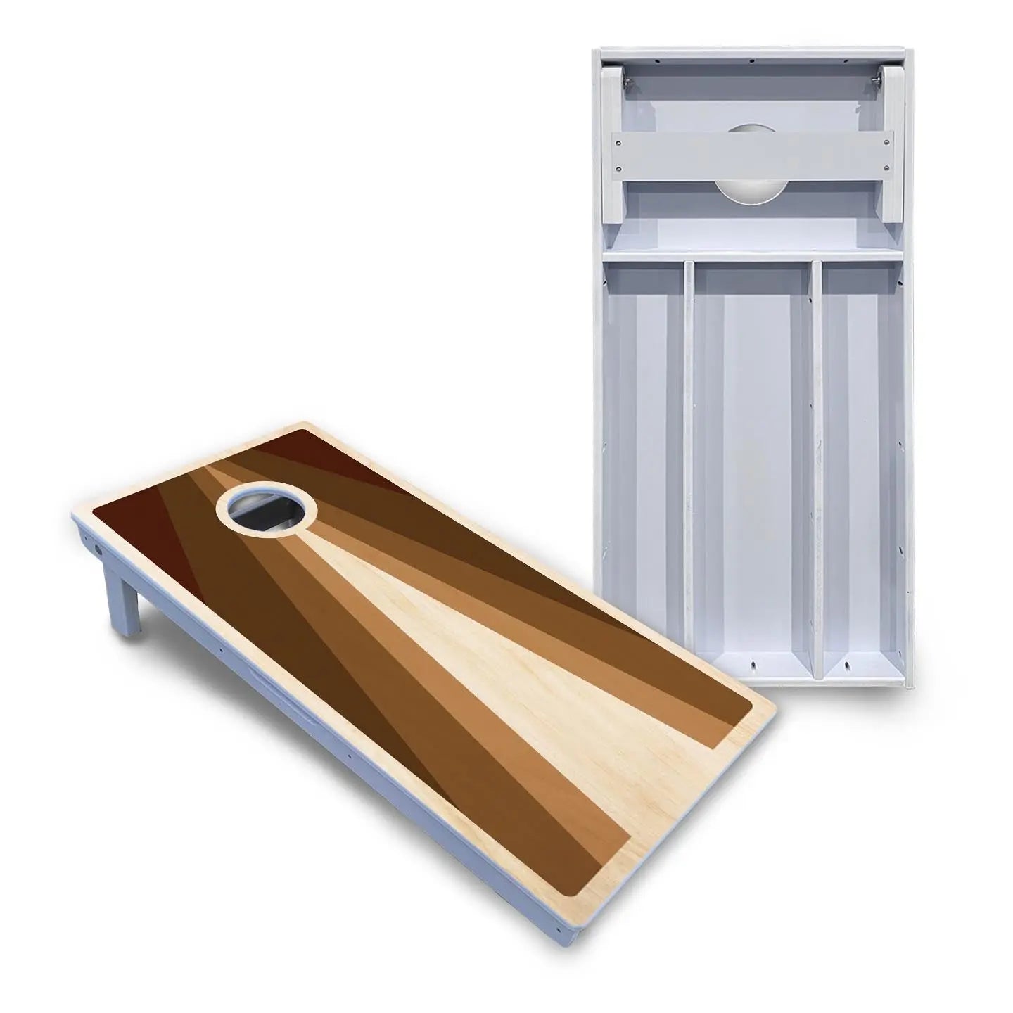Retro Wood Triangle Cornhole Boards - All Weather Series Cornhole Solutions